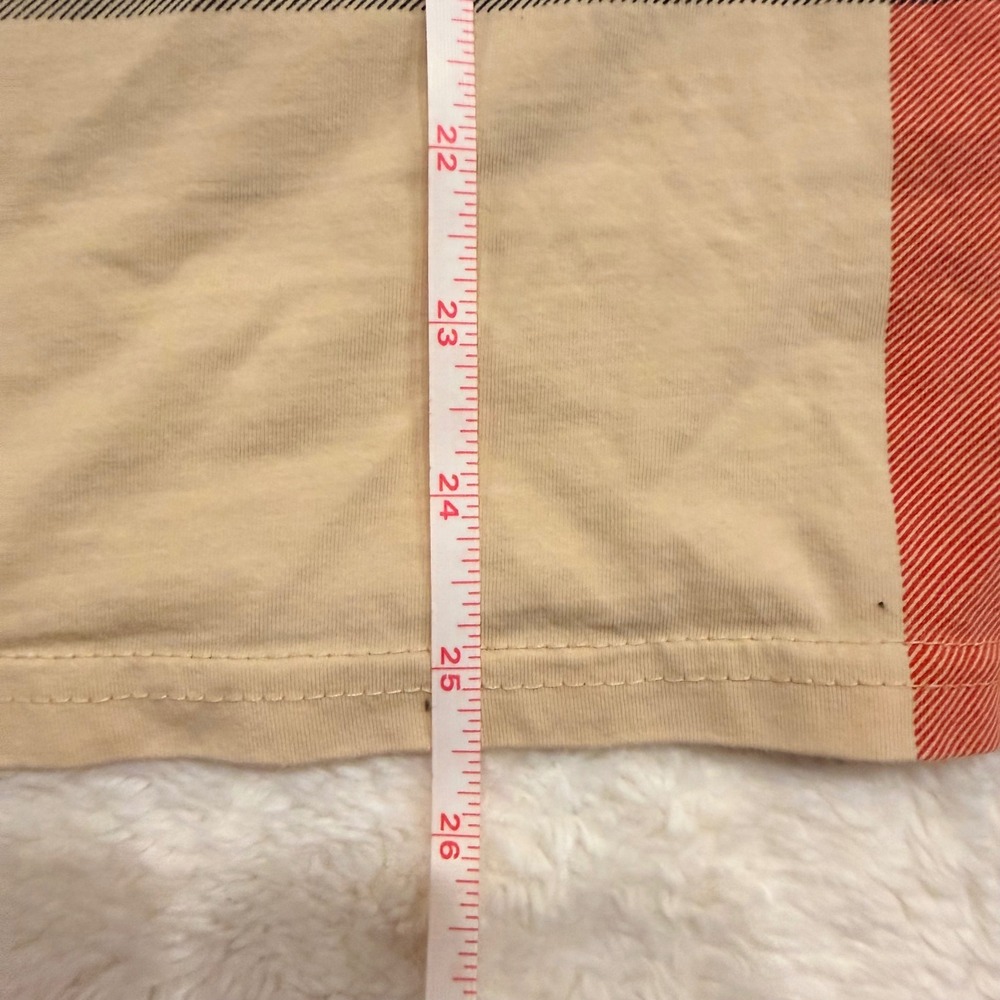 Burberry London Womens Nova Check T-Shirt Tan Cotton Short Sleeve Top Large - Picture 7 of 7